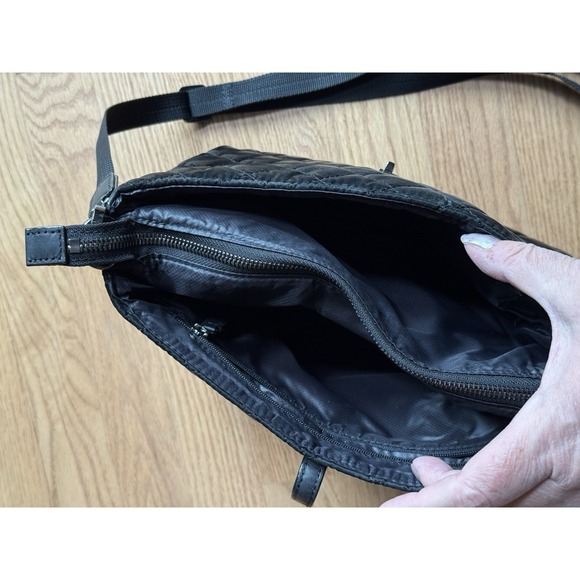MZ Wallace Crosby Crossbody Black Quilted Nylon Bag - Multi-Strap Designer Purse - Picture 9 of 13